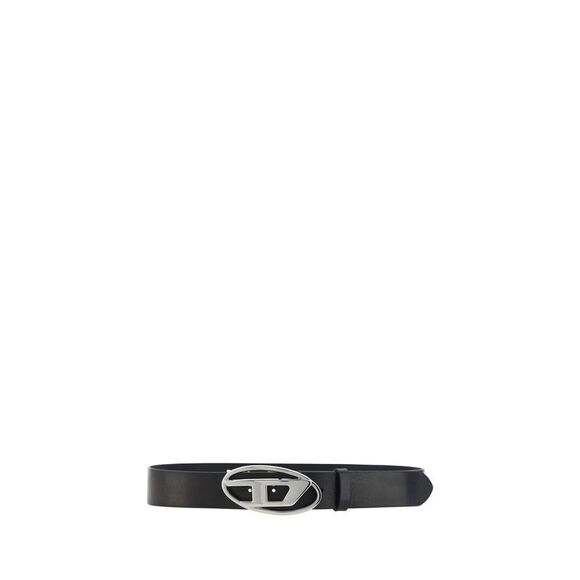 Diesel Black Calf Leather Bos Taurus Regular Men's Belt